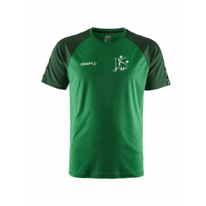 HJERM FIF Kamp T-shirt, Gr�n Herre. Inkl. Nummer p� Ryg